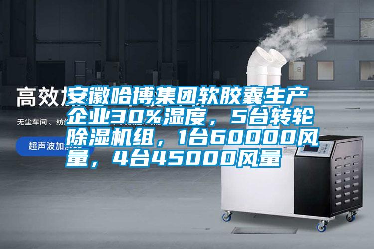 安徽哈博集團軟膠囊生產企業30%濕度，5台轉輪91看片网站视频機組，1台60000風量，4台45000風量
