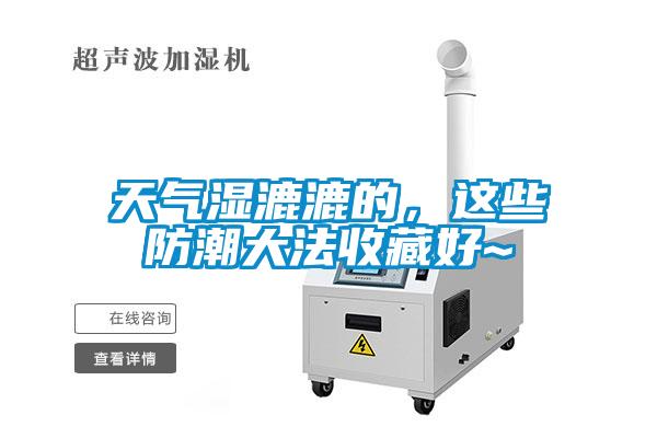 天氣濕漉漉的，這些防潮大法收藏好~
