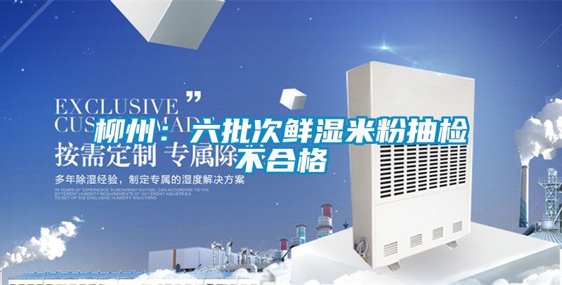 柳州：六批次鮮濕米粉抽檢不合格