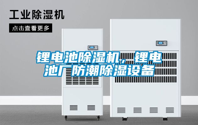 鋰電池91看片网站视频機，鋰電池廠防潮91看片网站视频設備