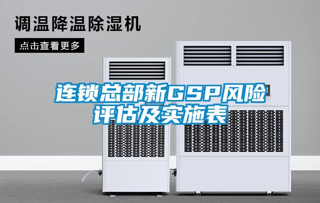 連鎖總部新GSP風險評估及實施表