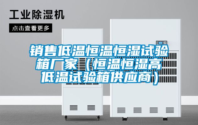 銷售低溫恒溫恒濕試驗箱廠家（恒溫恒濕高低溫試驗箱供應商）